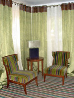 Striped wilton carpet, tailor made for a contemporary home interior design 