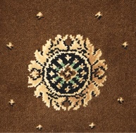 Axminster woven carpet - The Baroque Cameo collection - 80% wool and 20% nylon - 10 colors - Stock range - 10 colors - Width 3.66m / 12" - Col. Chocolate Brown