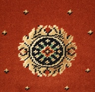 Axminster woven carpet - The Baroque Cameo collection - 80% wool and 20% nylon - 10 colors - Stock range - 10 colors - Width 3.66m / 12" - Col. Copper Brown