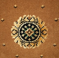 Axminster woven carpet - The Baroque Cameo collection - 80% wool and 20% nylon - 10 colors - Stock range - 10 colors - Width 3.66m / 12" - Col. Gold Beige