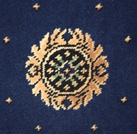 Axminster woven carpet - The Baroque Cameo collection - 80% wool and 20% nylon - 10 colors - Stock range - 10 colors - Width 3.66m / 12" - Col. Iris Blue