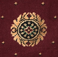 Axminster woven carpet - The Baroque Cameo collection - 80% wool and 20% nylon - 10 colors - Stock range - 10 colors - Width 3.66m / 12" - Col. Plumb Red
