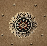 Axminster woven carpet - The Baroque Cameo collection - 80% wool and 20% nylon - 10 colors - Stock range - 10 colors - Width 3.66m / 12" - Col. Prairie Beige