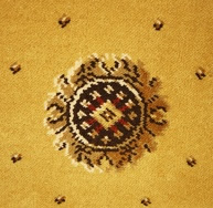 Axminster woven carpet - The Baroque Cameo collection - 80% wool and 20% nylon - 10 colors - Stock range - 10 colors - Width 3.66m / 12" - Col. Ratan yellow