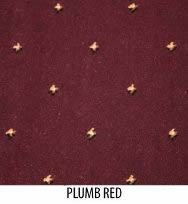The Pindots Petits points collection - Axminster woven carpet - 80% wool and 20% nylon - Stock range - Col. Plumb Red