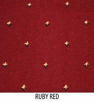 The Pindots Petits points collection - Axminster woven carpet - 80% wool and 20% nylon - Stock range - Col. Ruby Red 