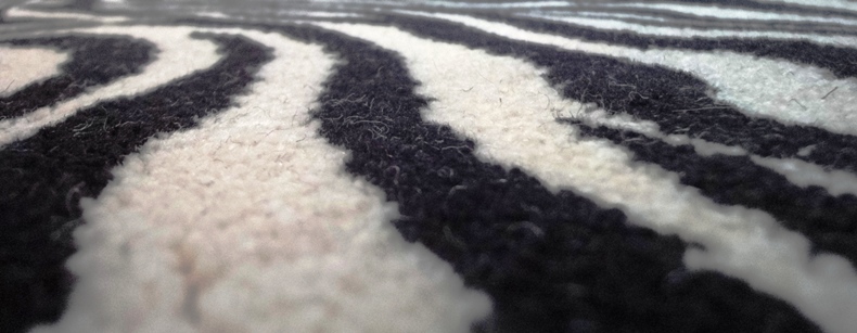 Zebra print axminster carpet - Pattern zebra C&nbsp;- Axminster carpet 80% wool / 20% nylon - deatil